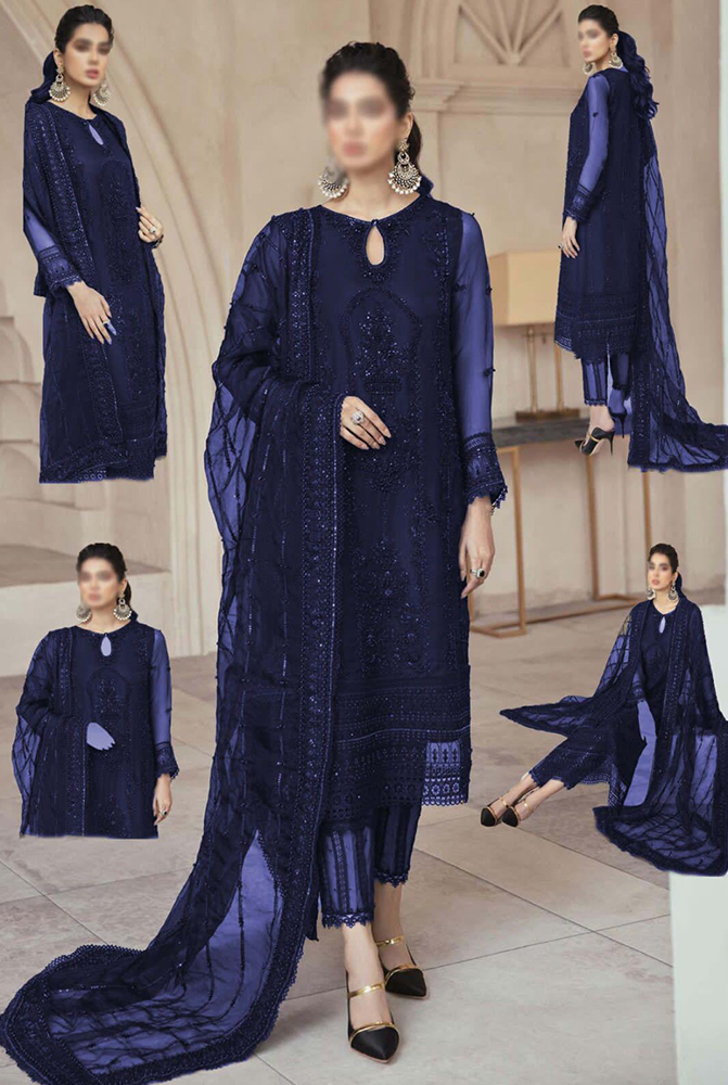 Net Sequence embroidery duptta with four side EPLIC ready to wear duppatta